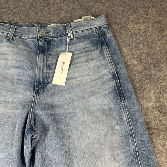 Adriano Goldschmied Jeans Womens 32 Mercer Cuffed High Rise Barrel Wide Leg - Picture 2 of 13